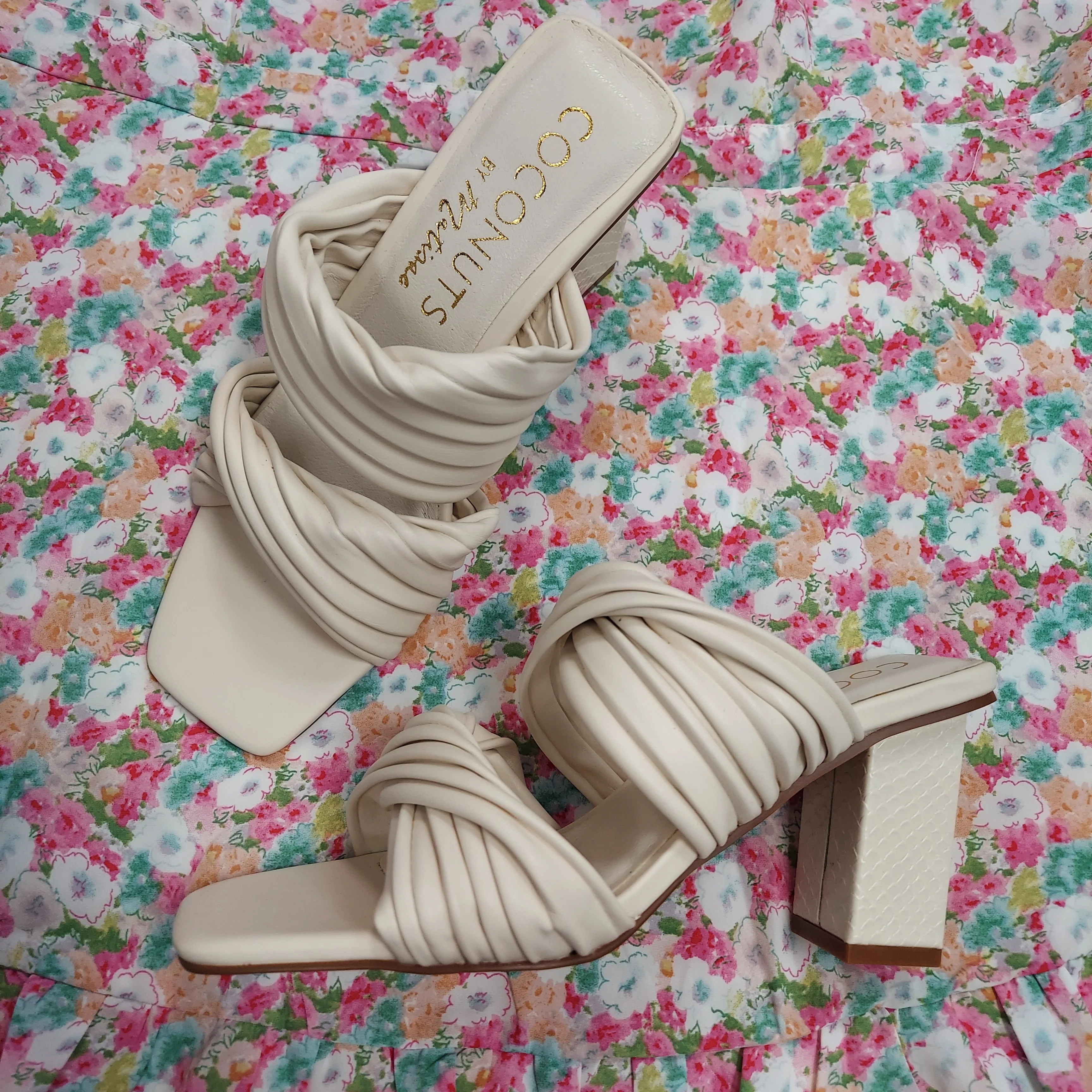 Layla Knot Heel 鈥?Ivory