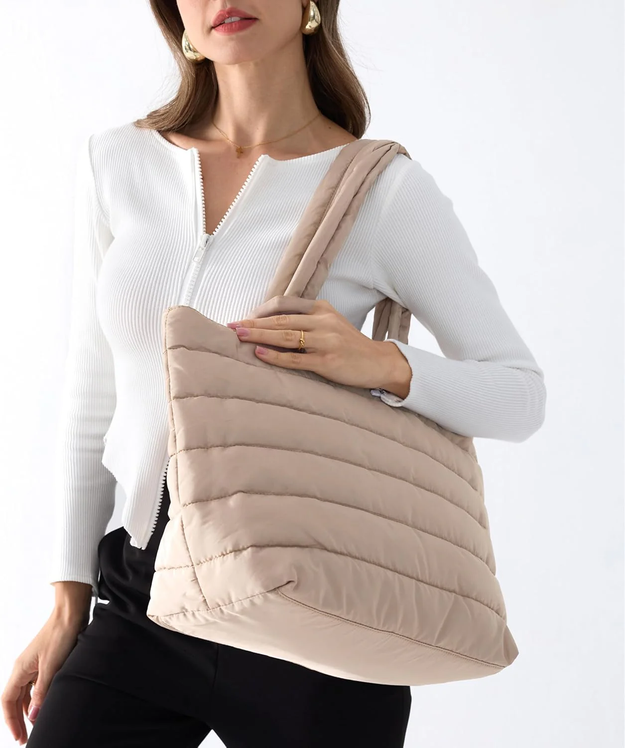 Quilted Puffer Tote