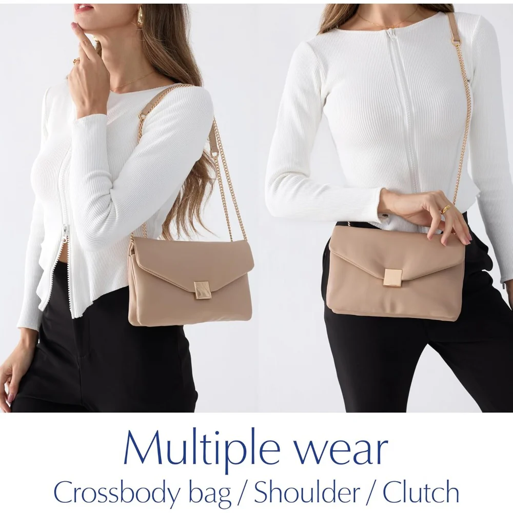 Puffer Envelope Clutch for Women
