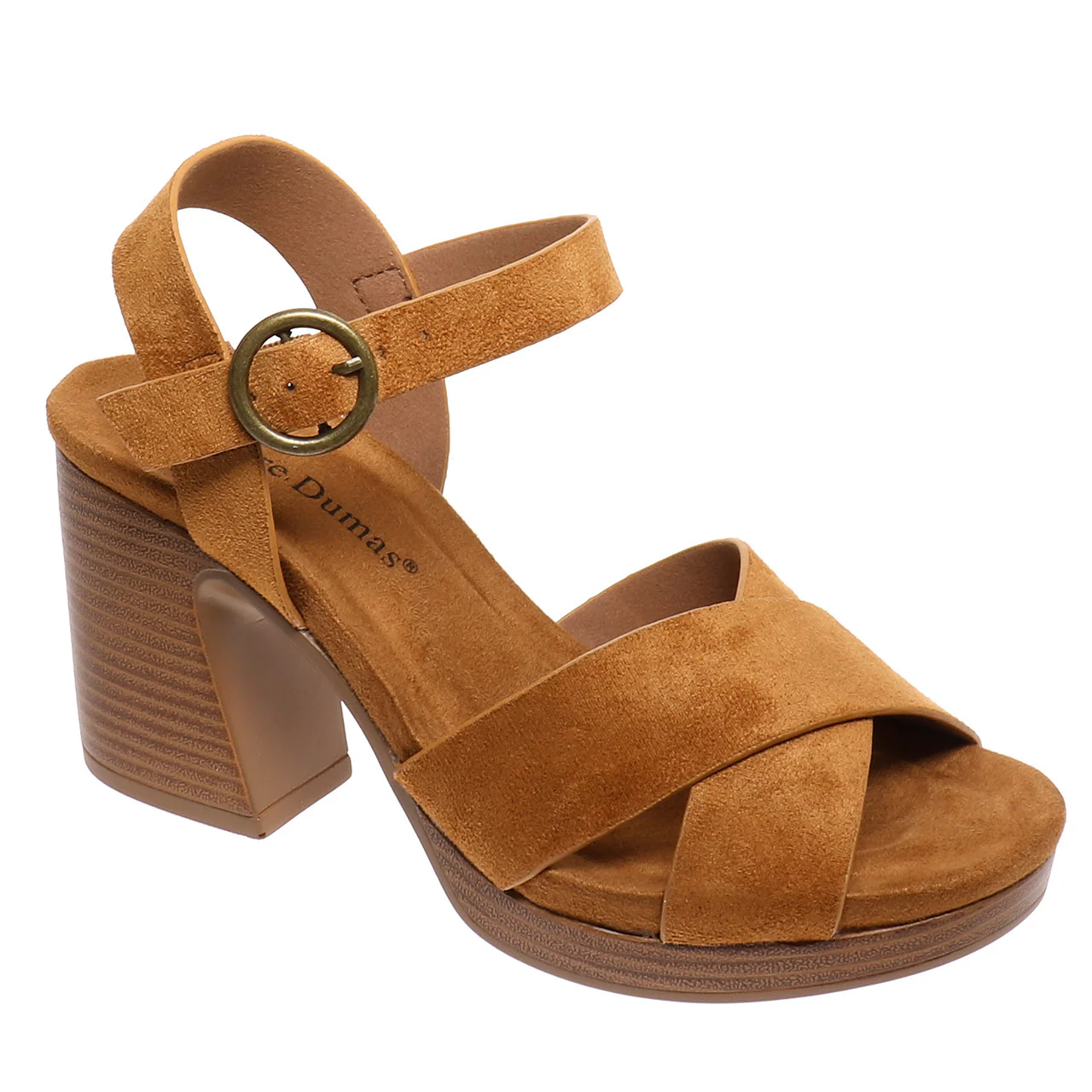 Morgen Criss Cross Suede Wedge 鈥?New Tan
